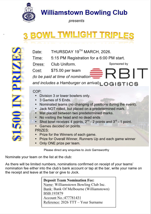3 Bowl Twilight Triples flyer