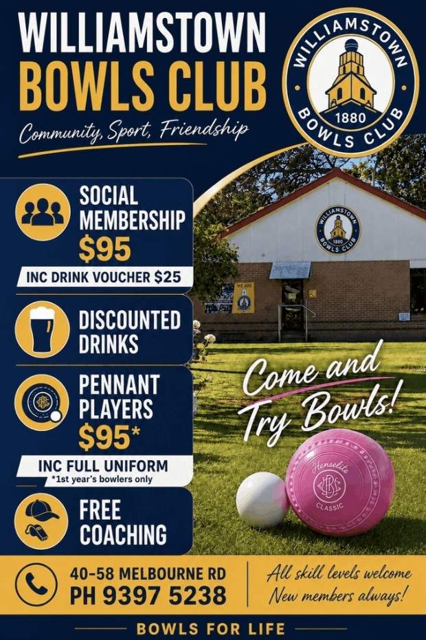 williamstown bowls club membership fees